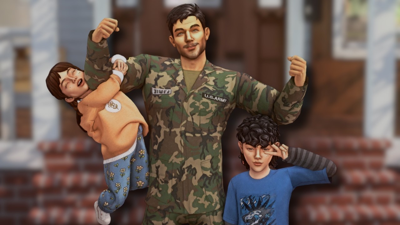Army life with the Millers | Dad returns | Cozy Long play series Sims 4