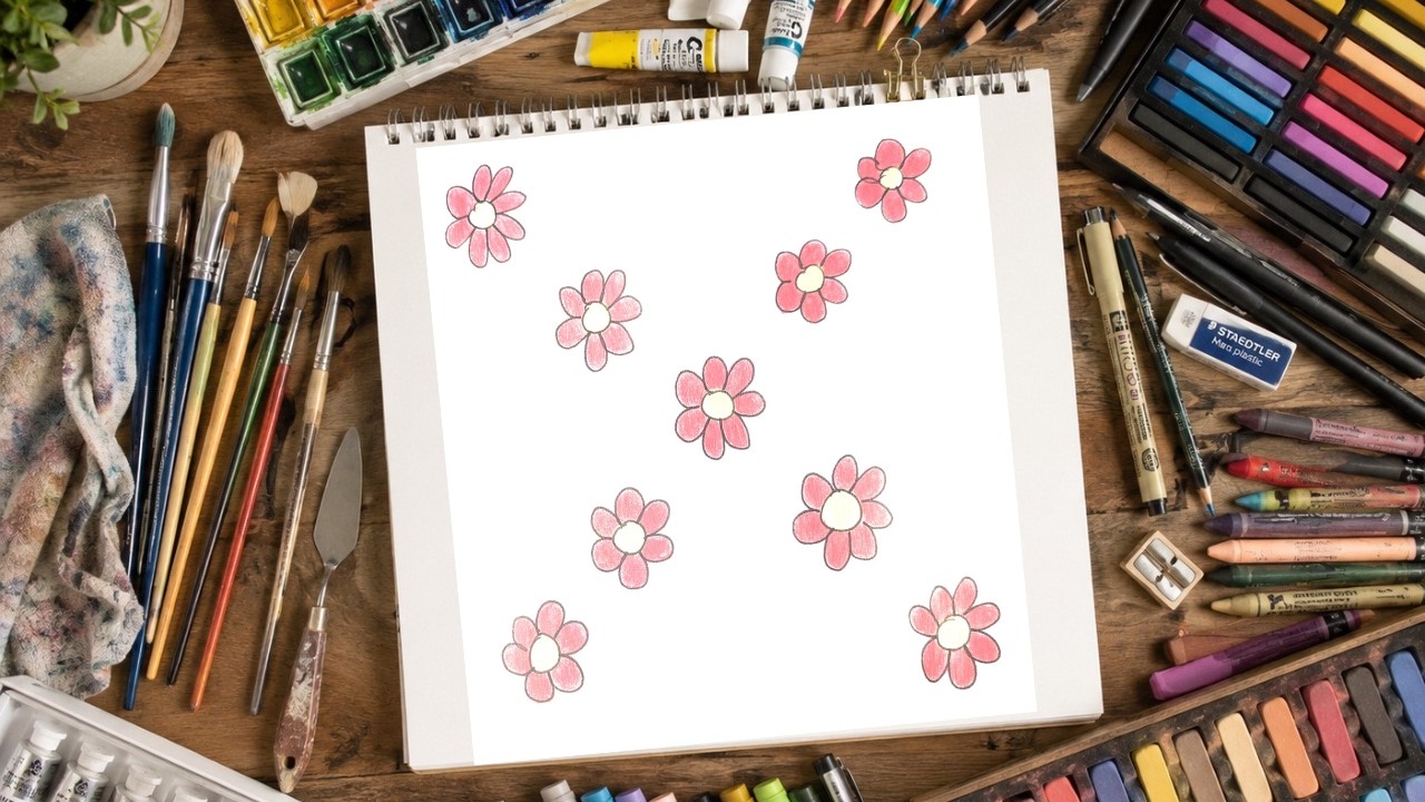 Easy relaxing botanical doodles with calming music