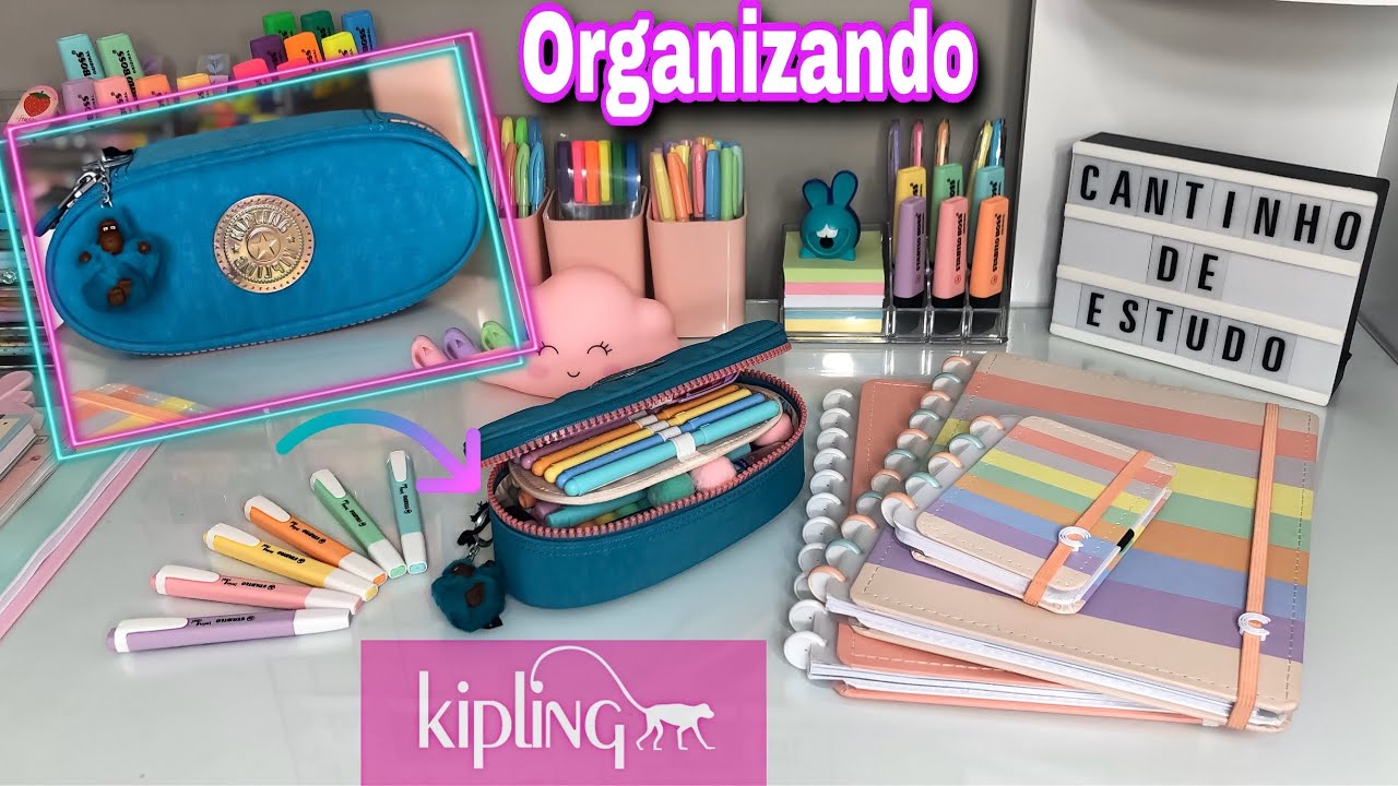 ORGANIZANDO ESTOJO DUOBOX DA KIPLING  - #SoEmTonsPastel 😍