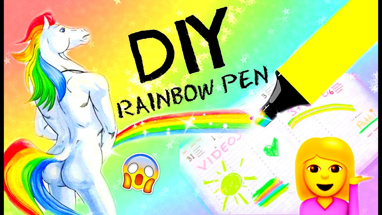DIY Magischer REGENBOGEN STIFT aus einem TEXTMARKER! Back to School I PatDIY Lee