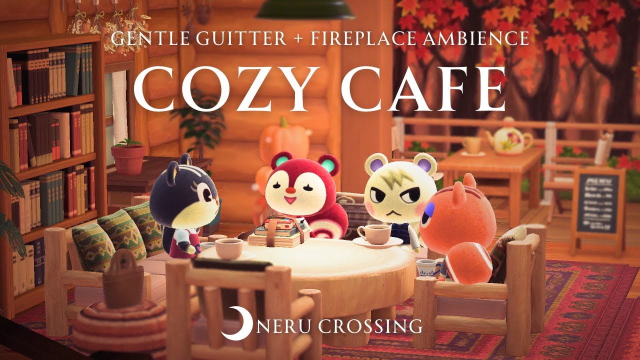【あつ森BGM】Autumn cafe lofi🍁秋の森のリスちゃんカフェでくつろぎタイム☕️｜おしゃれなピアノジャズ＋環境音[暖炉]｜途中広告なし｜2時間｜作業用・勉強用BGM【ACNH】