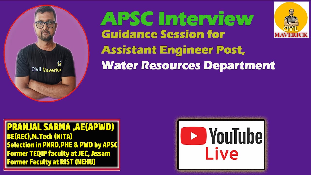 APSC Water Resources Examination (AE) Interview Guidance Session
