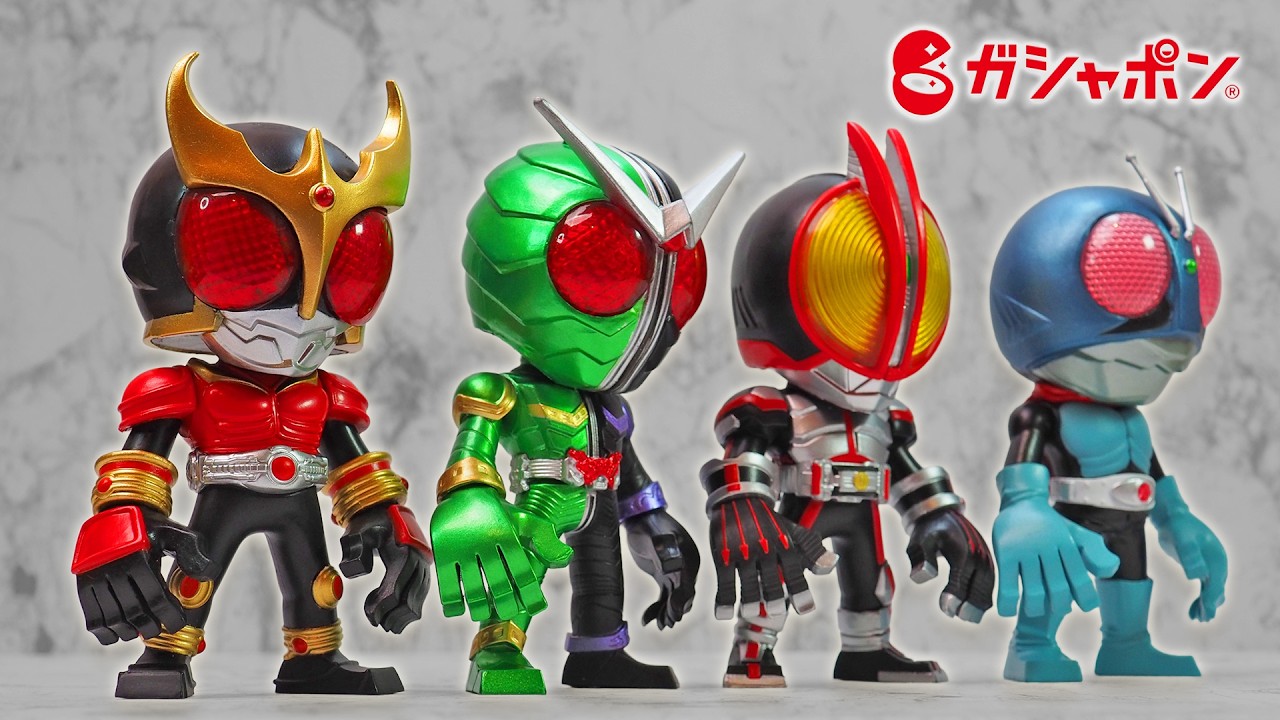 【即完必至】1回1000円！高クオリティでオシャレなフィギュアがガシャポンで新登場！POWER KNUCKLE byTOUMA×KAMEN RIDER全4種をレビュー！【仮面ライダー/ソフビ】
