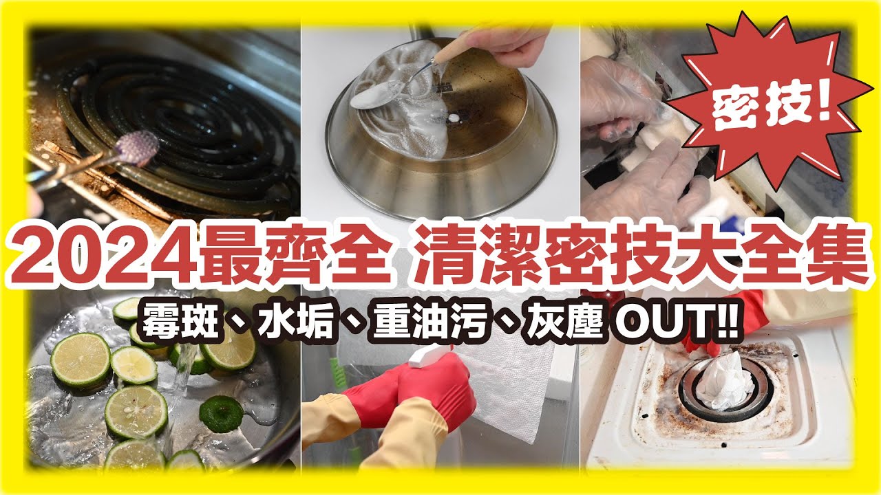 2024全網最齊全清潔密技大全集！最省力工具+最輕鬆技巧，霉斑、水垢、重油汙、灰塵，全部搞定超乾淨！快速省力去污掃除技巧，看這支影片全部學起來｜生活智慧IDEAS｜蛙家