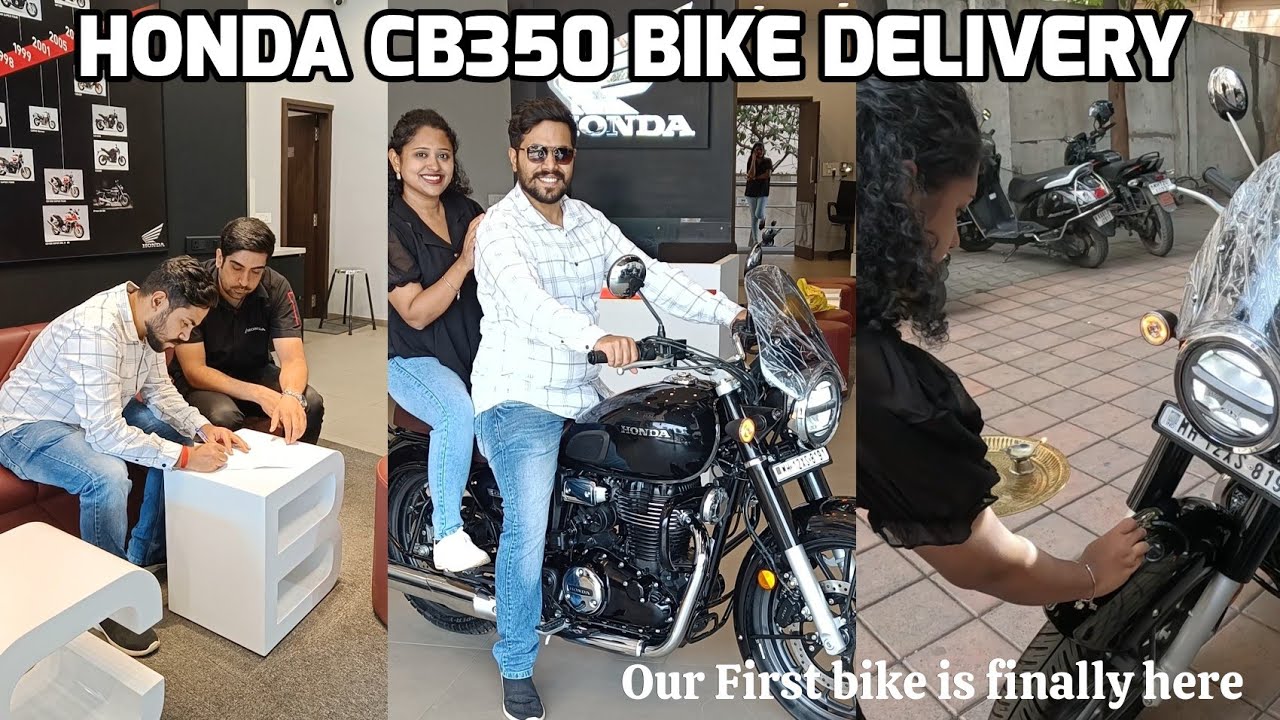 FINALLY OUR FIRST BIKE DELIVERY| Honda Cb350 DLX Pro| accessories| bigwing pune #newbike#hondacb350