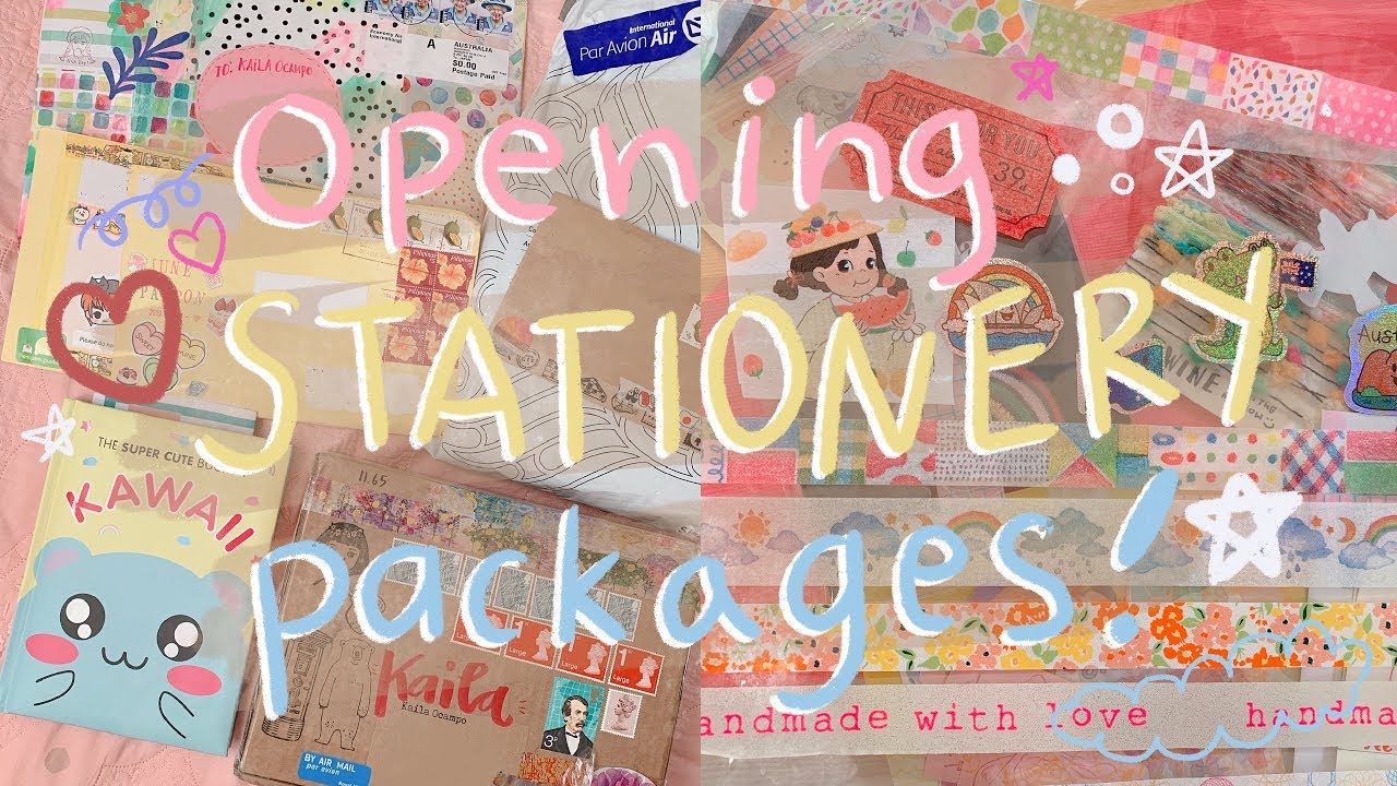 Opening *CREATIVE* packages / gifts filled with STATIONERY! 😍