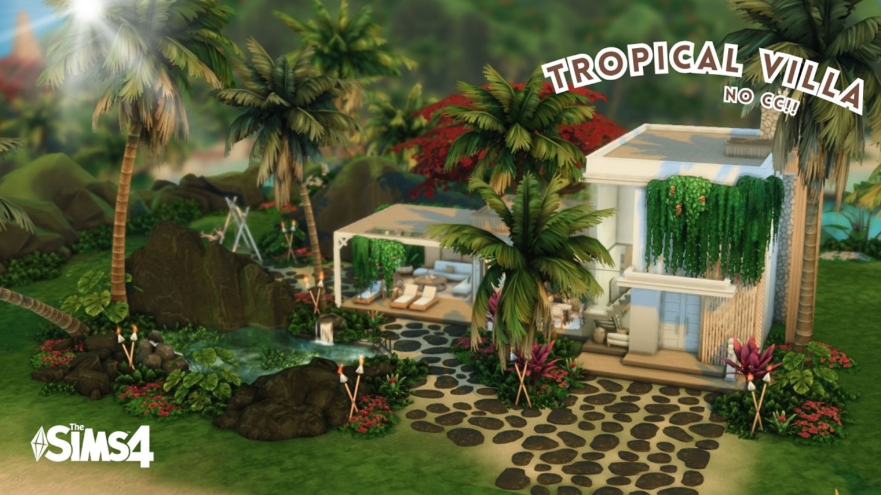 Tropical Villa in Sulani🌴 | The Sims 4 Build | Relaxing Stop Motion | No CC