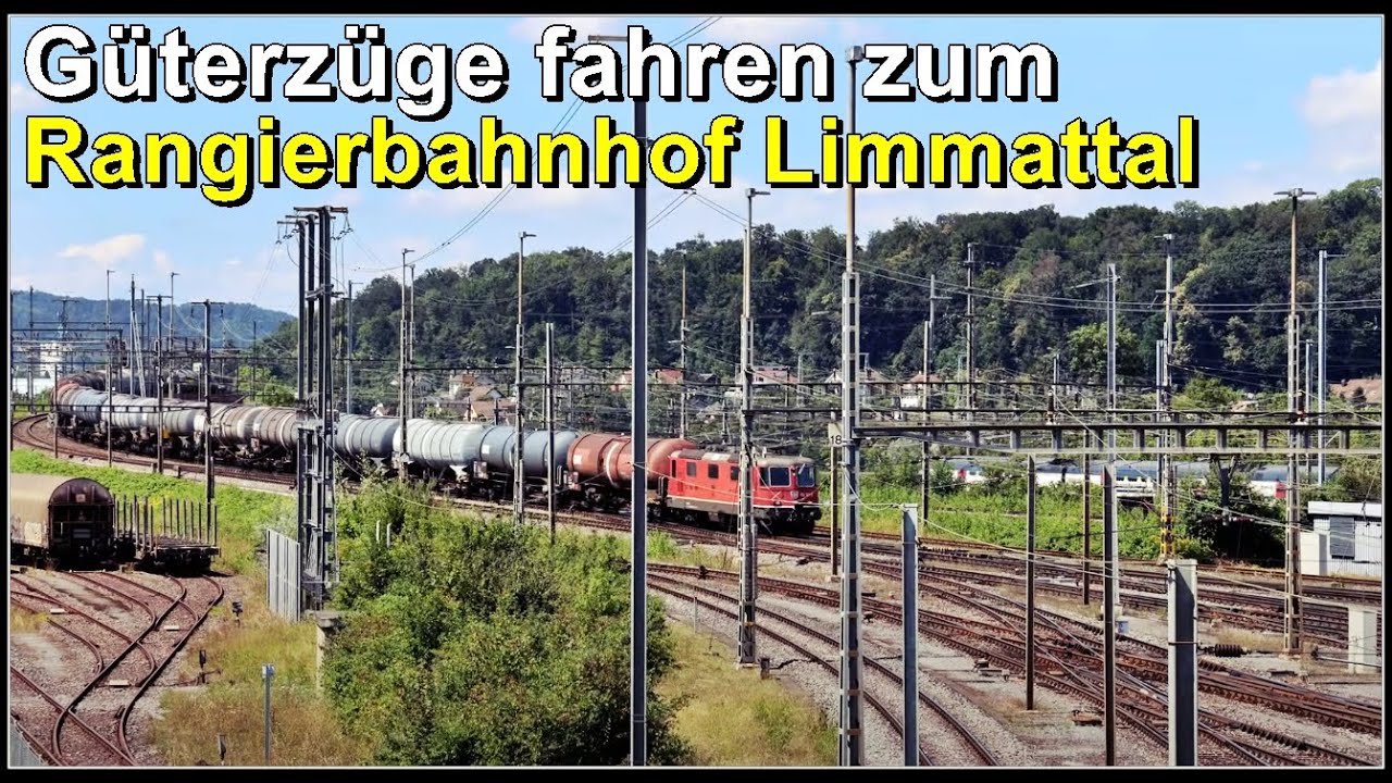 Güterzüge fahren zum Rangierbahnhof Limmattal