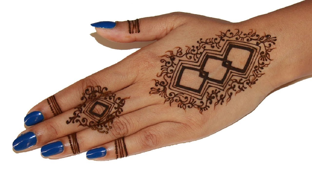 Mid Finger Rings Inspired Unique & Simple Henna Design 2014
