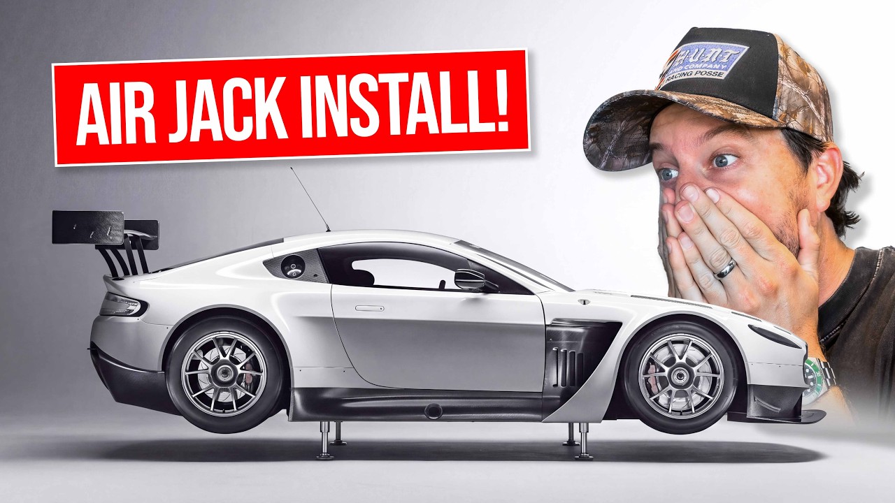 Мы установили пневмодомкраты на мой Vantage GT3!