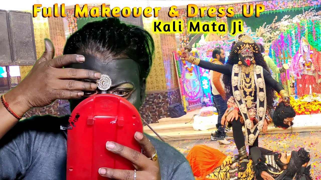 Full Makeover & Dress Up || Kali Mata Ji Jhanki Makeup || Kali Mata Ka Makeup || Umesh Kali