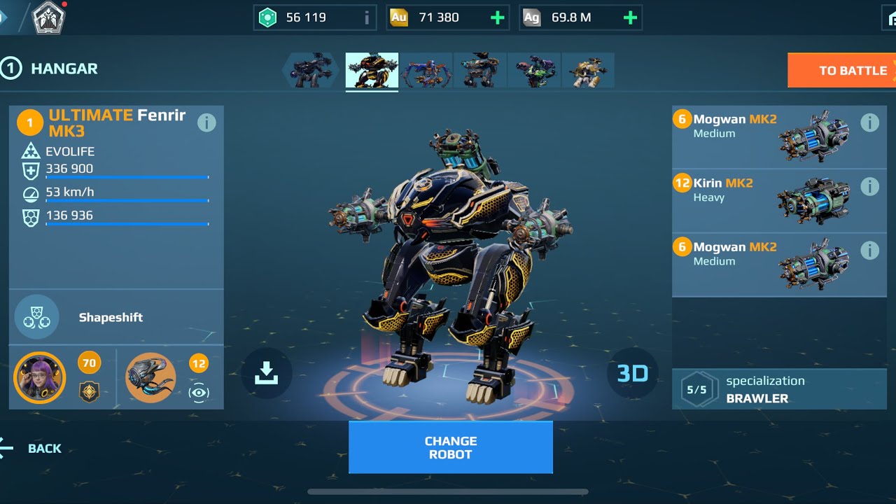 Ultimate Fenrir Kirin | War Robots Gameplay