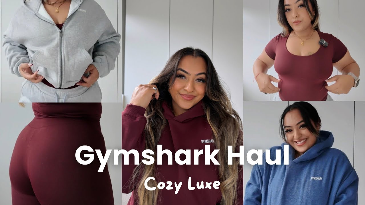 New Gymshark Cosy Luxe Haul 🦈 | Size Medium Try-On & Review | Comfy Fits for Cold Days ☁️