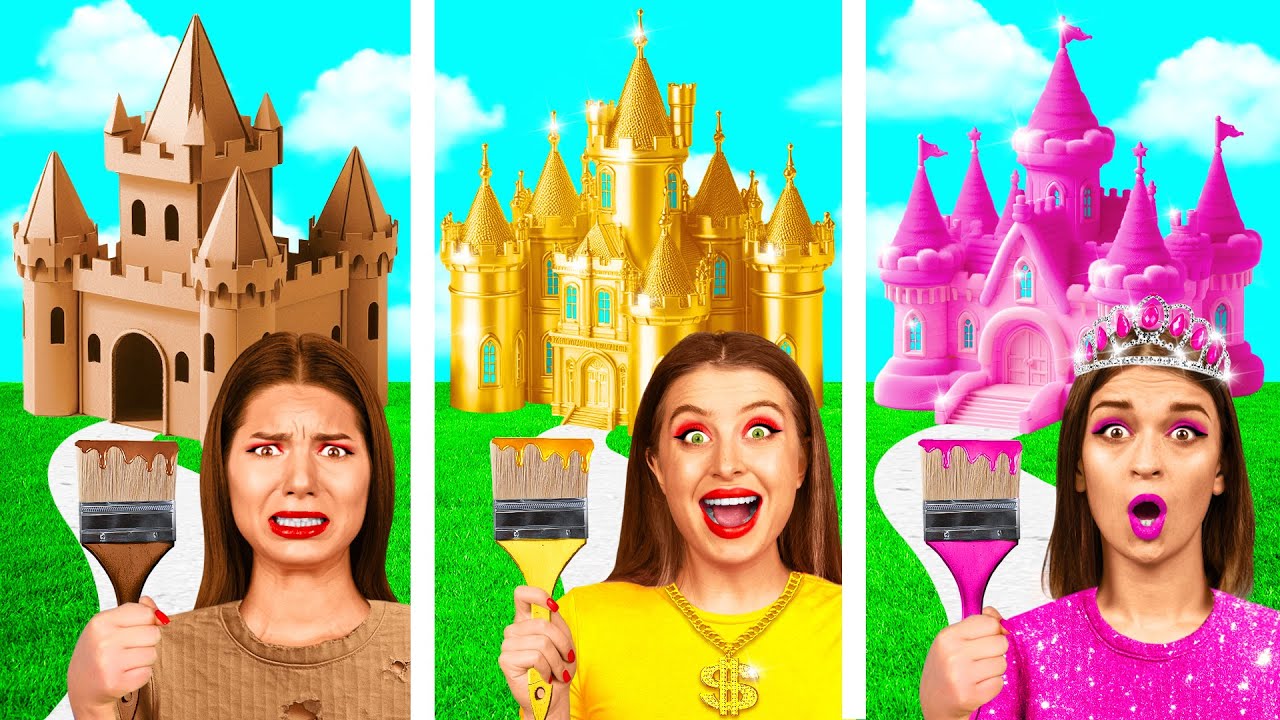 Домики Одного Цвета Бедная vs Богатая vs Ультра Богатая | Смешные Cитуации от GoFun Challenge