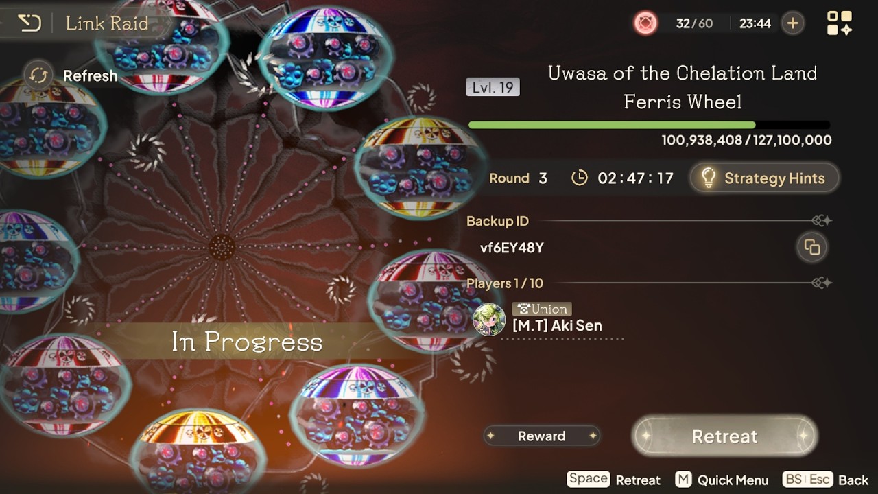 ΦωΦ - Madoka Exedra - F2P Link Raid March 2026 Ferris Wheel Witch Boss L16 Half Auto 480k (45% HP)