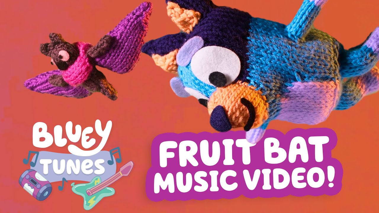 Bluey Fruitbat Music Video 🦇 🌕 | NEW Bluey Tunes 🎶 💜 | Bluey