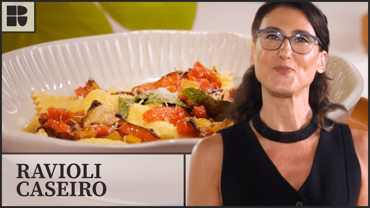Ravioli de ricota e muçarela com molho de tomate rústico | Paola Carosella | Alma de Cozinheira