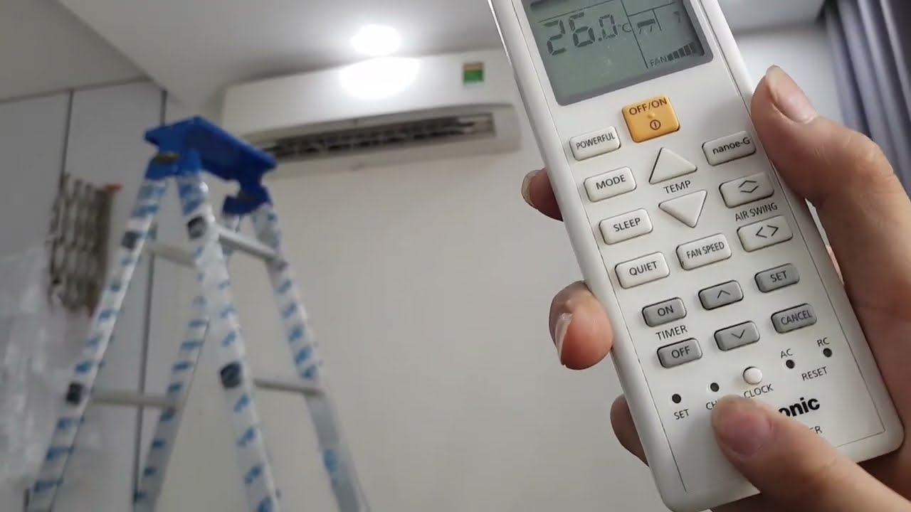 cách check test và reset lỗi điều hòa Panasonic Inverter