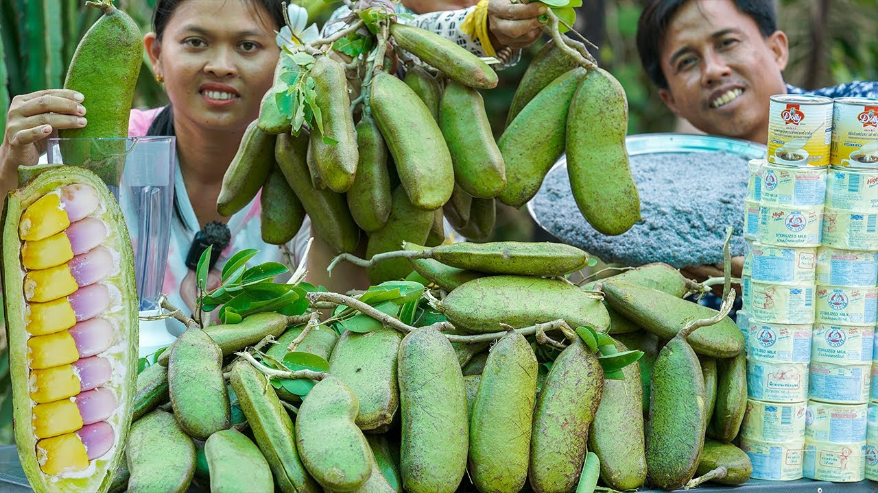Wow! Making Healthy Smoothie Beng (Afzelia Xylocarpa) Fruit Recipe - Fresh Natural Tasty Food