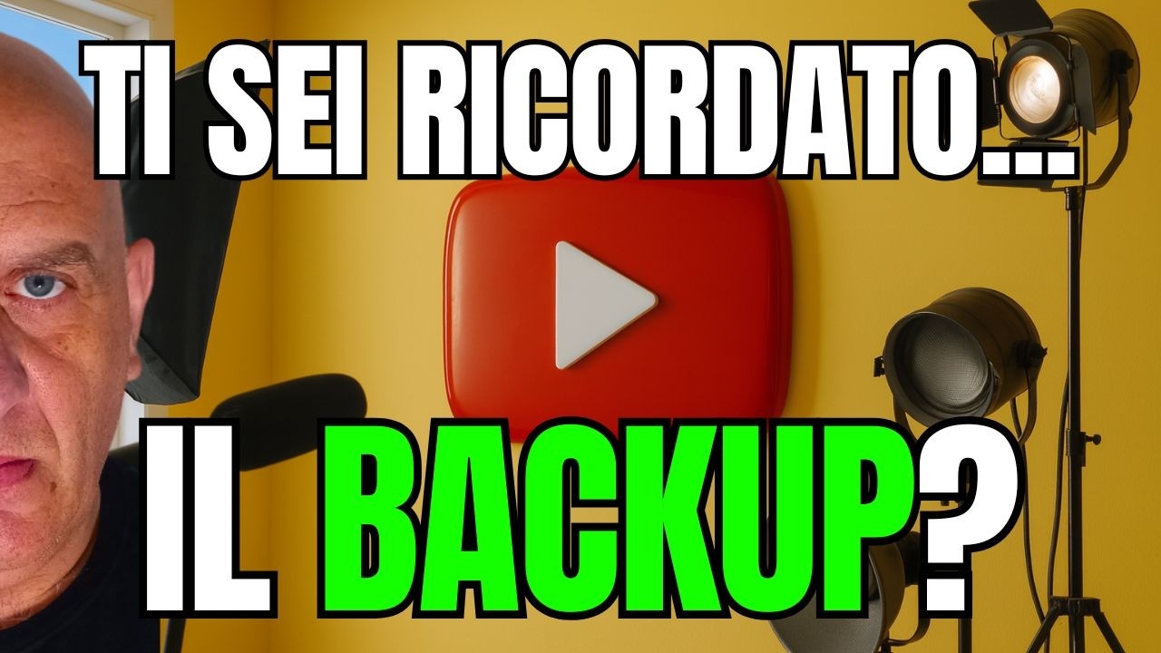 😱 Il tuo canale YouTube potrebbe SPARIRE! Fai il backup ORA