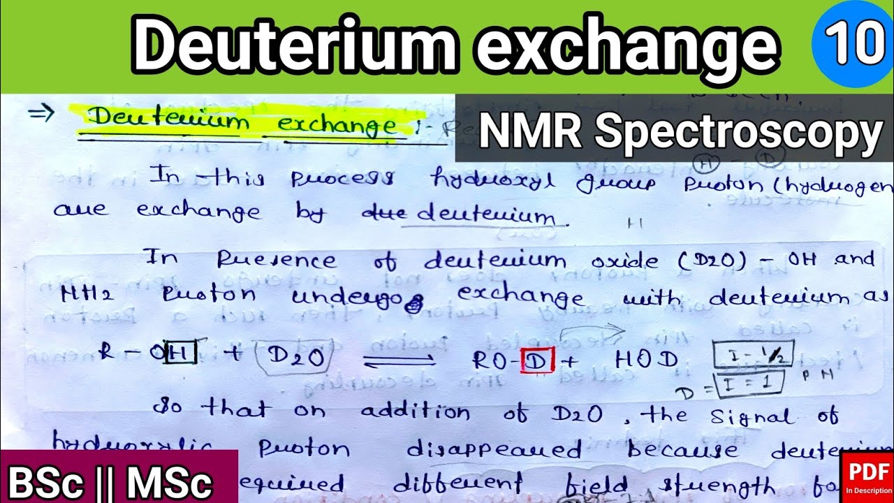 Deuterium exchange reaction (@relatechemistry21 )