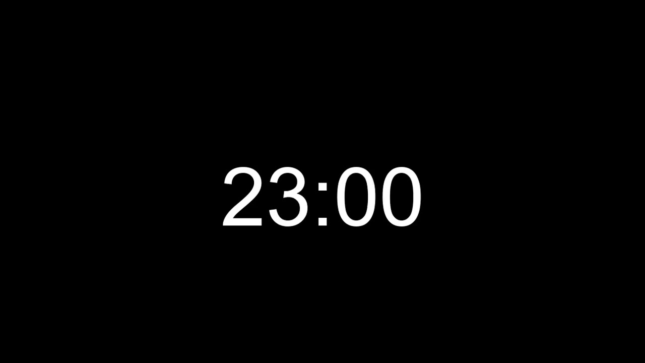 23 Minute Timer Countdown with Black Screen