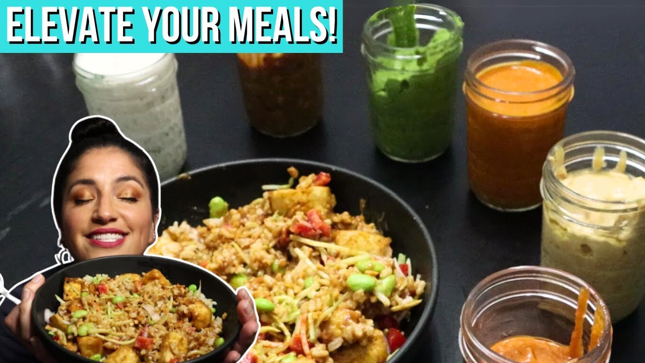 6 VEGAN SAUCES TO ENHANCE ANY MEAL! | Make mundane meal prep exciting and delicious again!