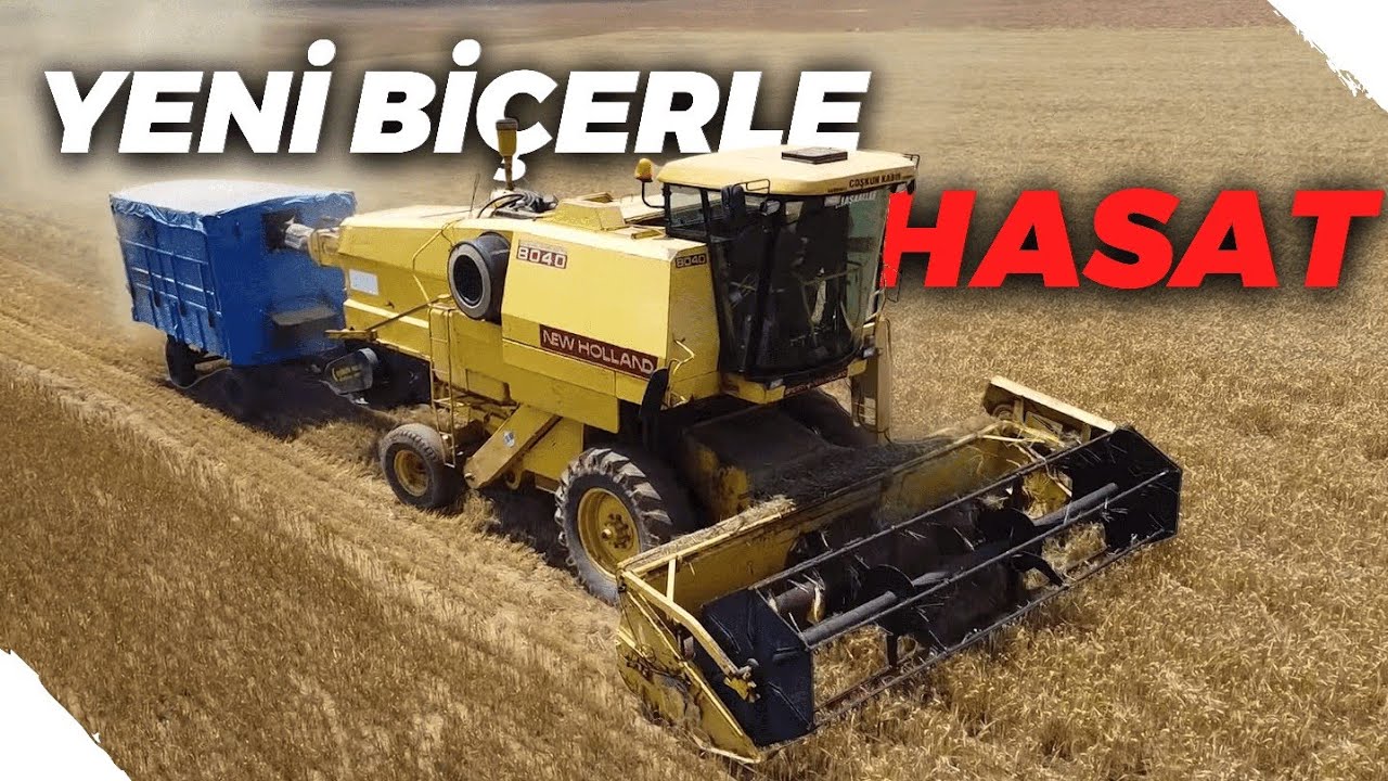 SAMANLIĞA SAMAN NASIL YERLEŞTİRİLİR? HASADA DEVAM EDİYORUZ. YENİ BİÇER GELDİ NH 8040. [Drone][GoPro]