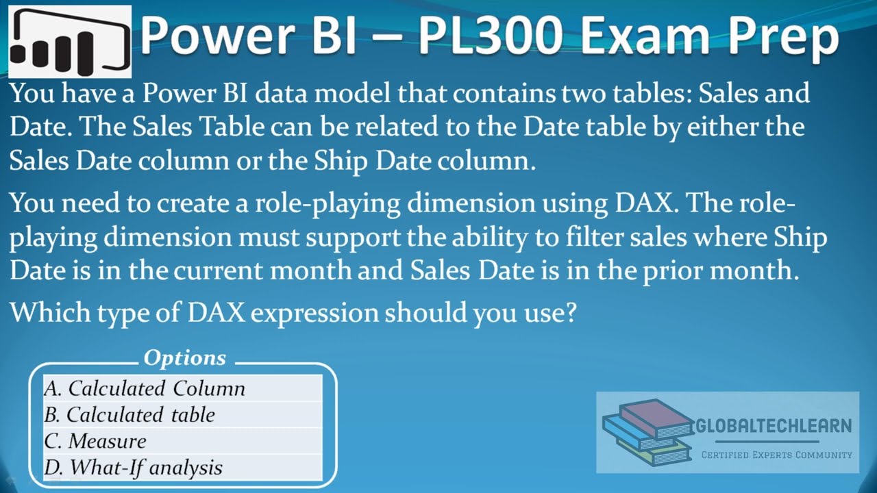 PL 300 : Q53 - Power BI Role Play Date Dimension