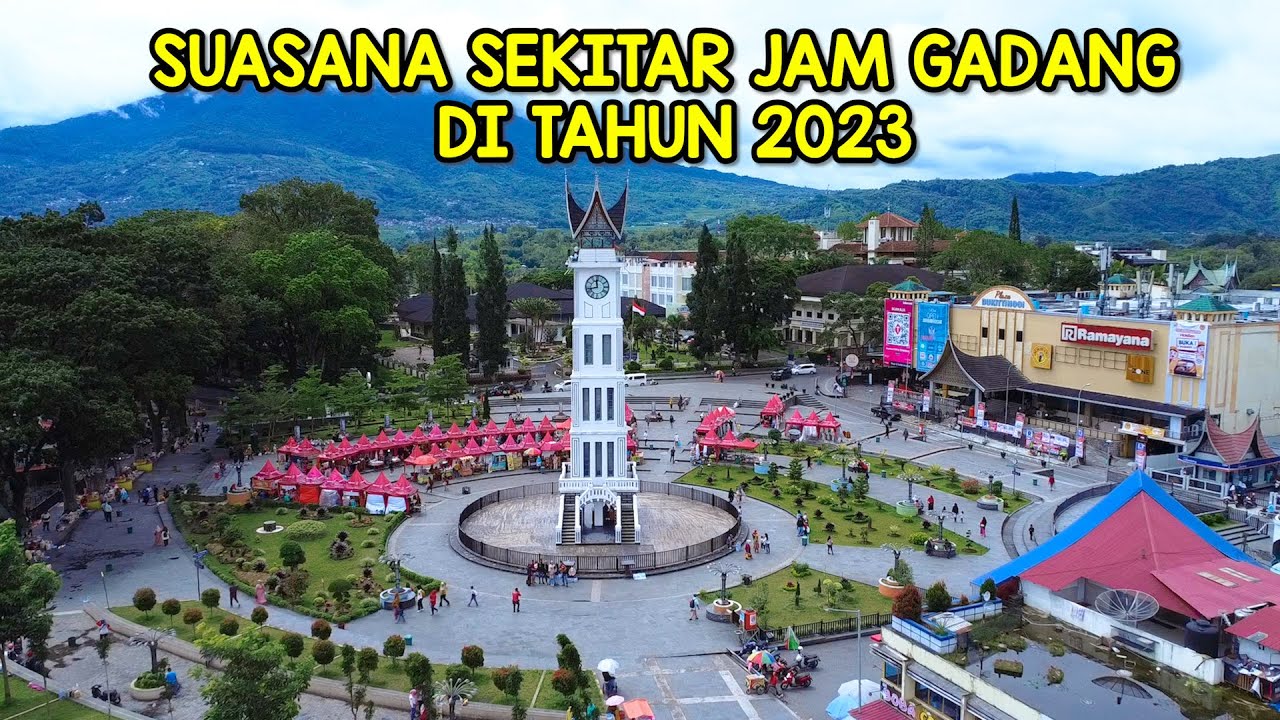 MELIHAT JAM GADANG DARI ROOFTOP PASA ATEH DAN KELILING JAM GADANG ICIP2 KULINER NYA