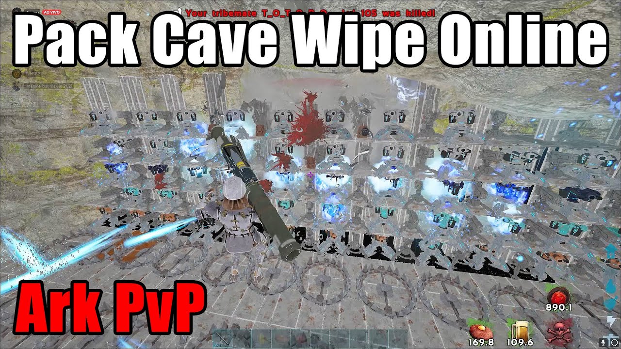 Wiping Pack Cave Online The Island | Ark Survival Evolved Raids #57 (Unofficial PvP)