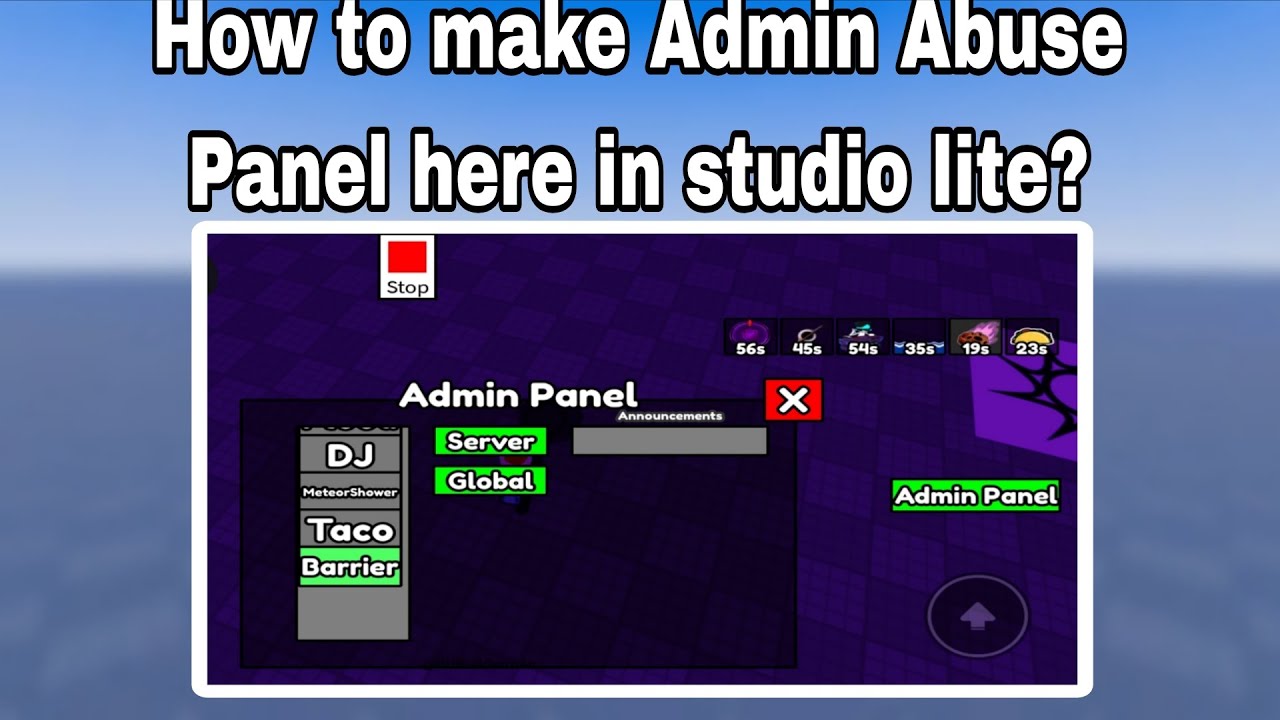 Admin Panel kit in studio lite
