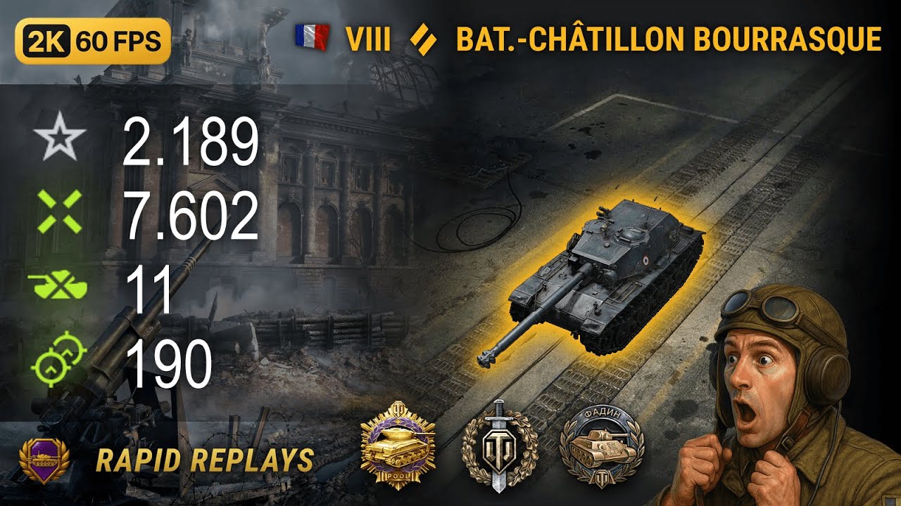 Bat.-Ch&acirc;tillon Bourrasque | 7.6K DMG, 11 Kills | Pool's Medal