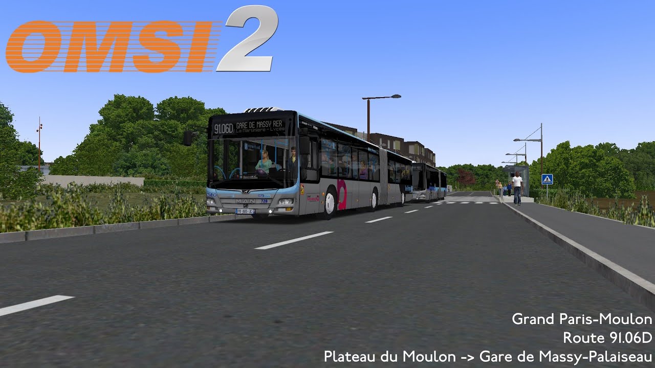 OMSI 2 - Grand Paris-Moulon Route 91.06D to Gare de Massy-Palaiseau