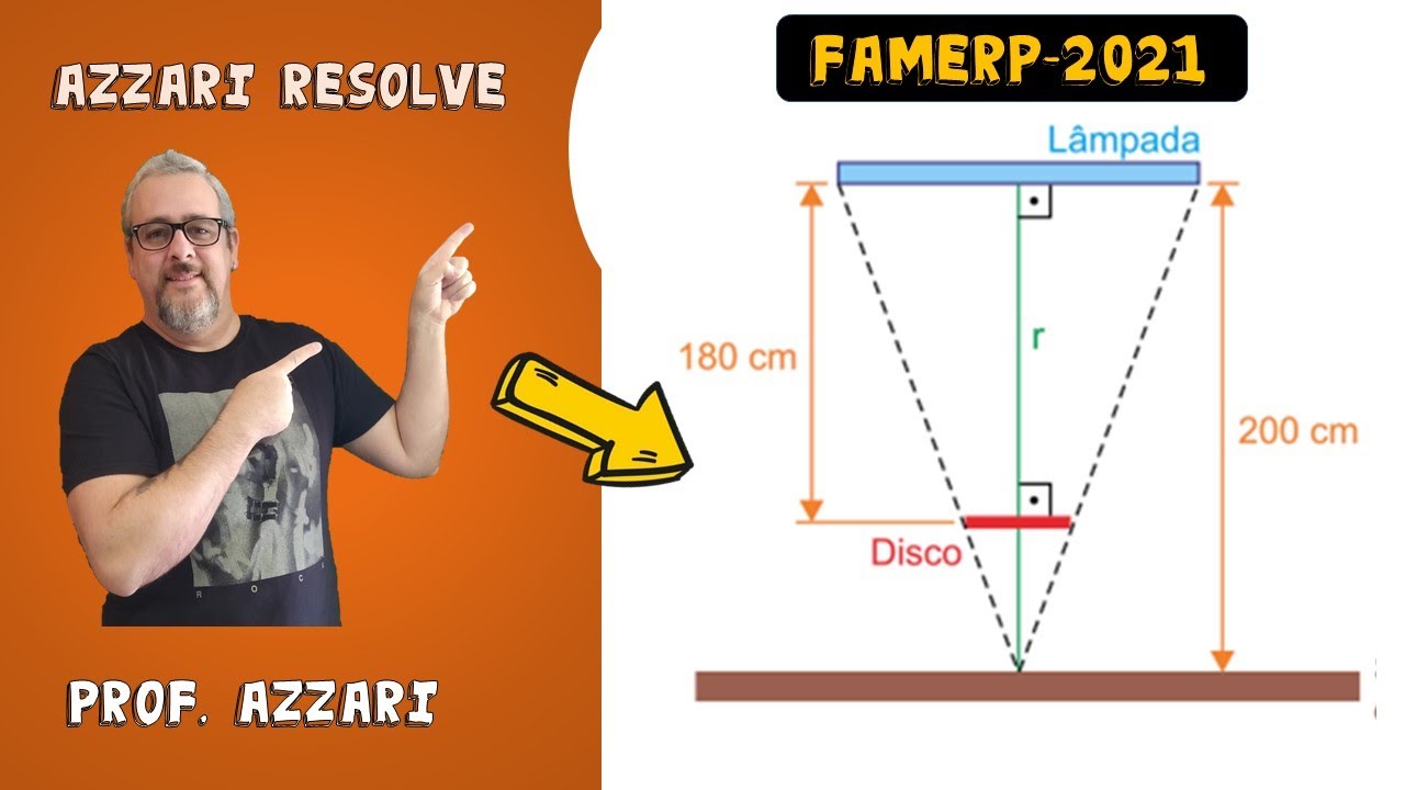 (Famerp-2021) A figura mostra uma lâmpada retilínea de comprimento 90 cm fixa horizontalmente