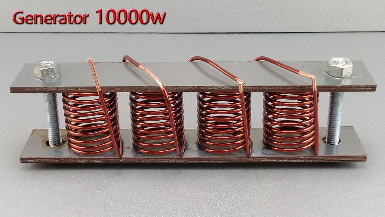 how to make free electricity energy 10000w with four pieces copper wire / real free electricity