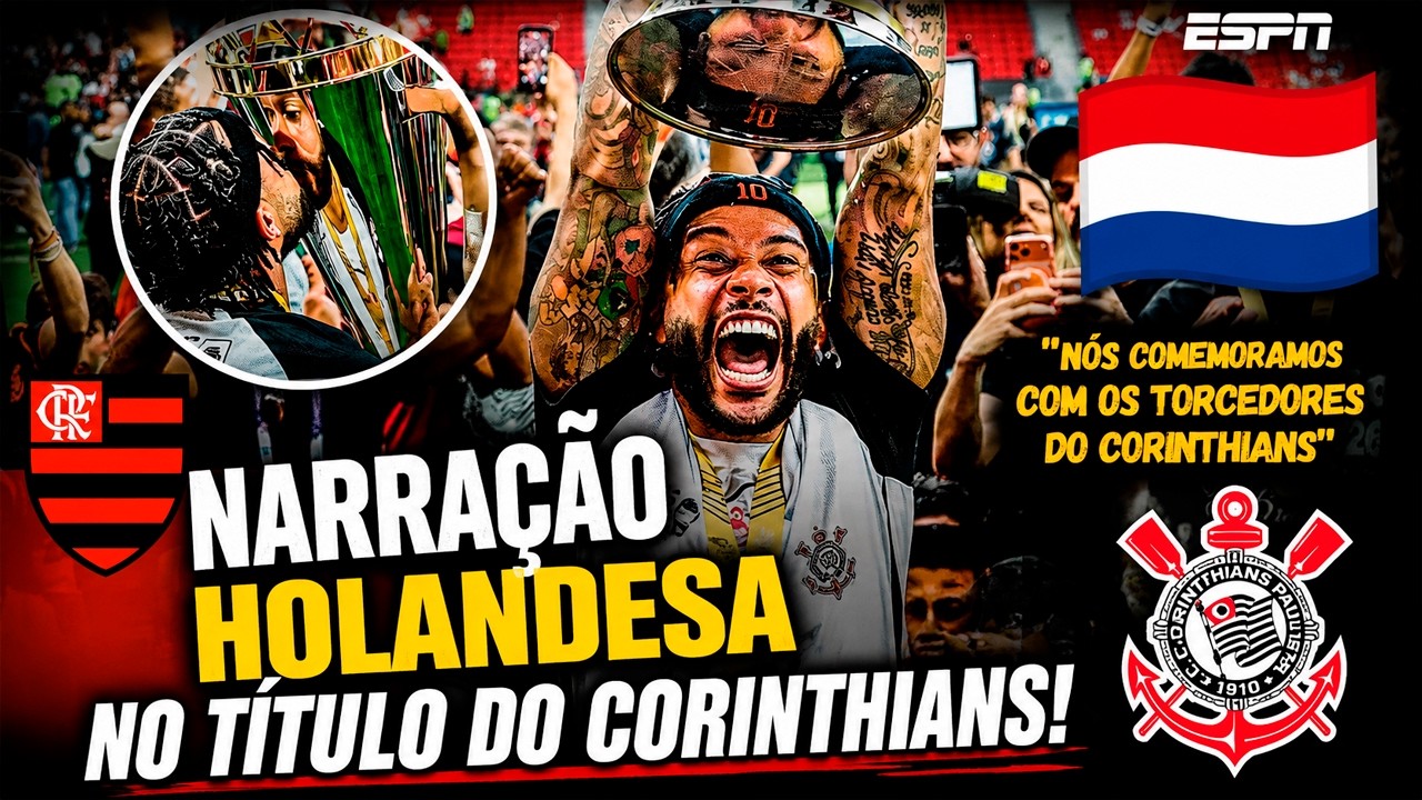 🔥 A NARRAÇÃO DA TV HOLANDA NO TÍTULO DO CORINTHIANS NA SUPERCOPA REI! 🇳🇱🏆🖤🤍