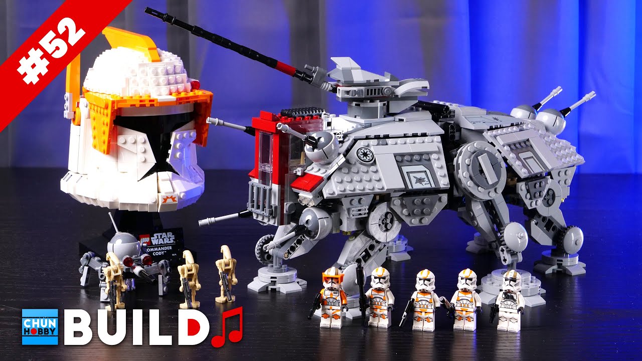 LEGO Speed Build! STAR WARS AT-TE Walker & Clone Commander Cody Helmet | LEGO STAR WARS