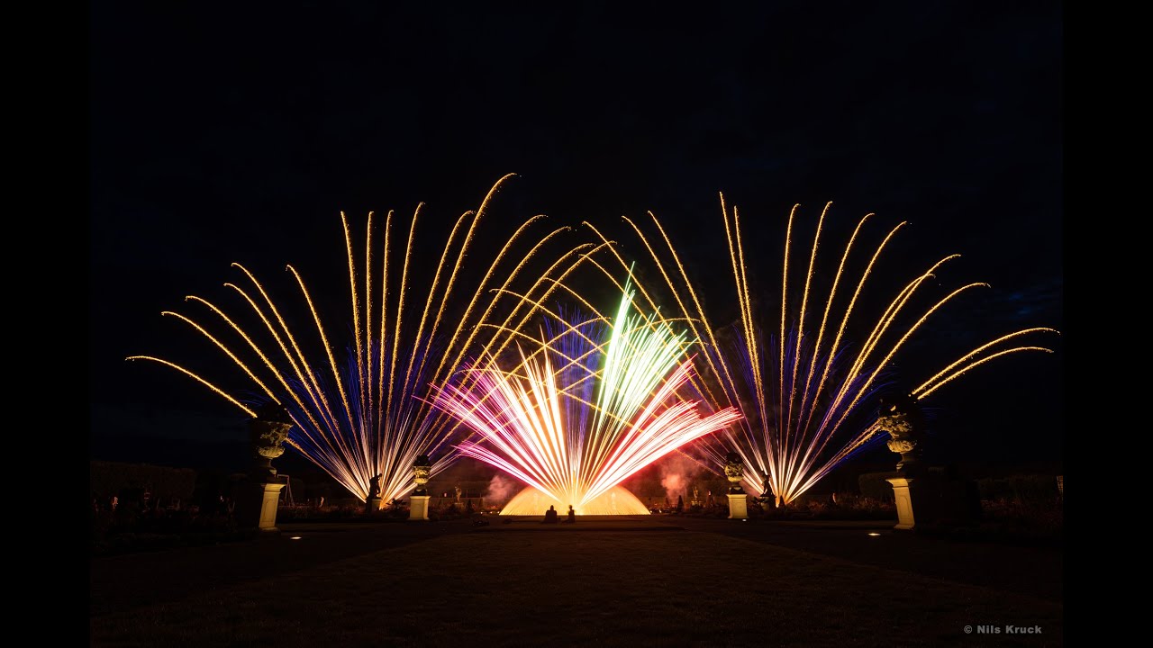Kleines Fest Hannover 2023 Feuer & Flame, Herrenhäuser Gärten, leises Feuerwerk