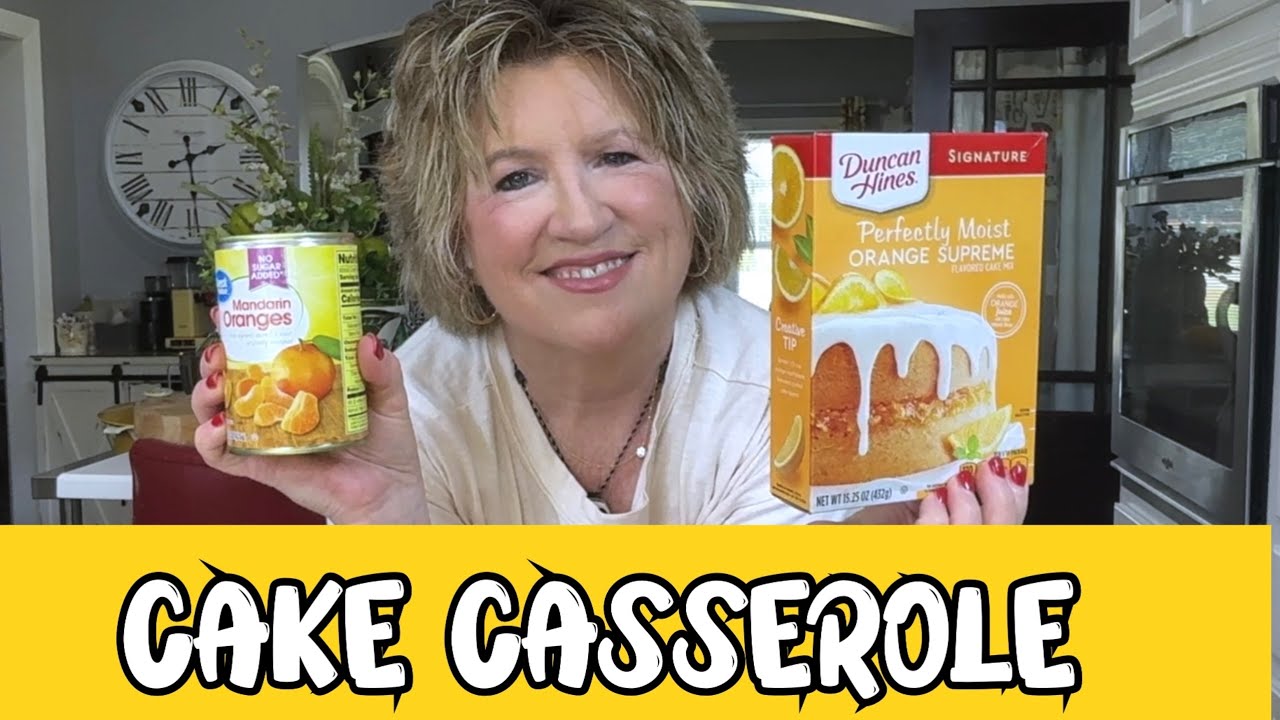 &ldquo;Mandarin Orange Cake Casserole 🍊 Easiest Dump Cake Ever!&rdquo;