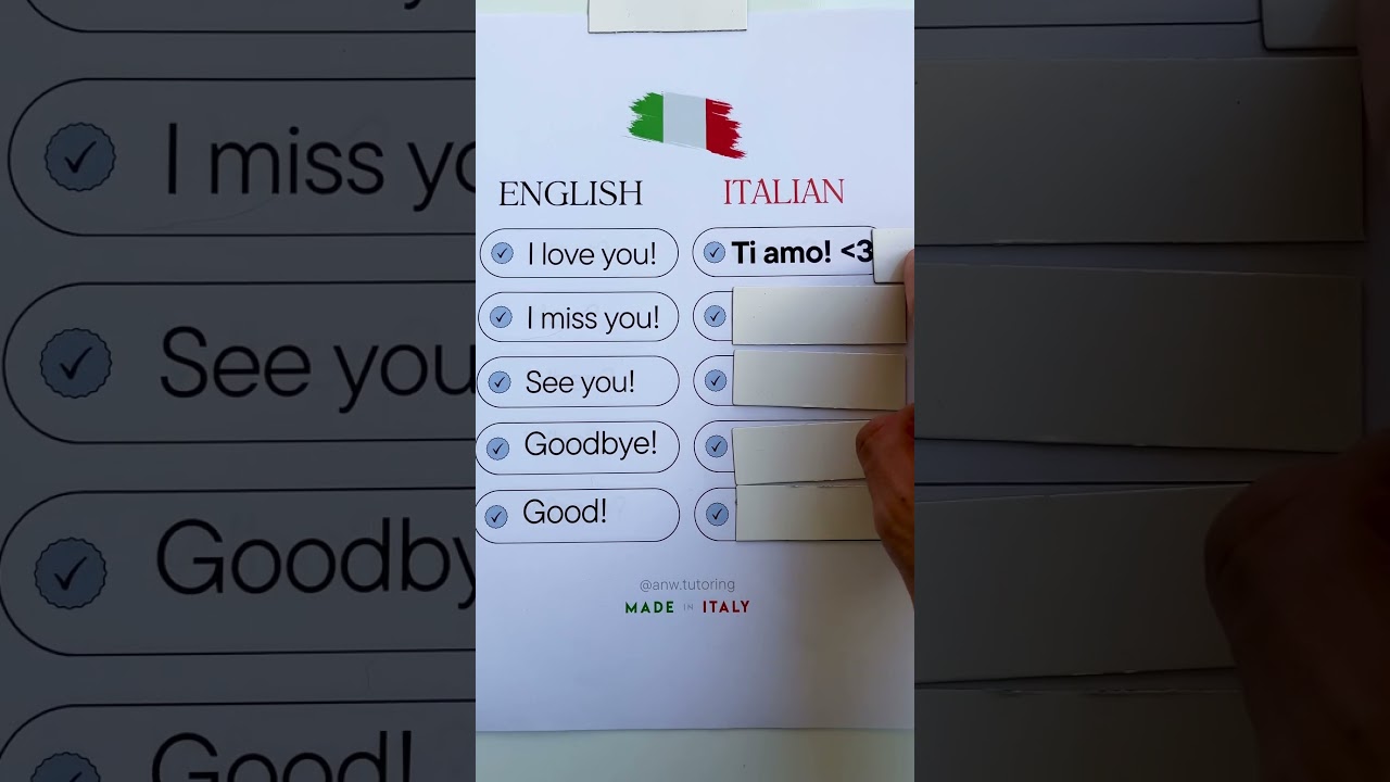 I love you in Italian #learnitalian