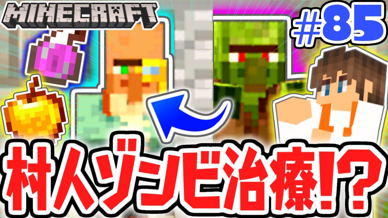 イグルー地下は研究所だった!?村人ゾンビを治療しよう!!マイクラ実況Part85【マインクラフト】