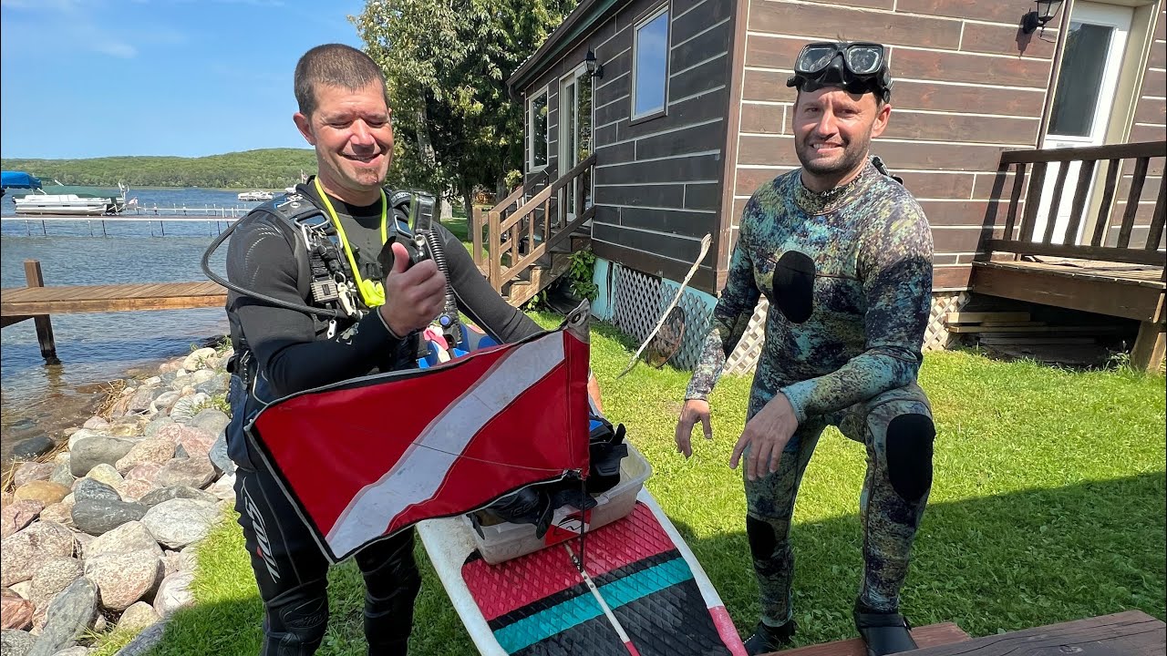 Lake Metonga dive with Ryan Ruebl, at Charlie’s. 🤿🧜‍♀️