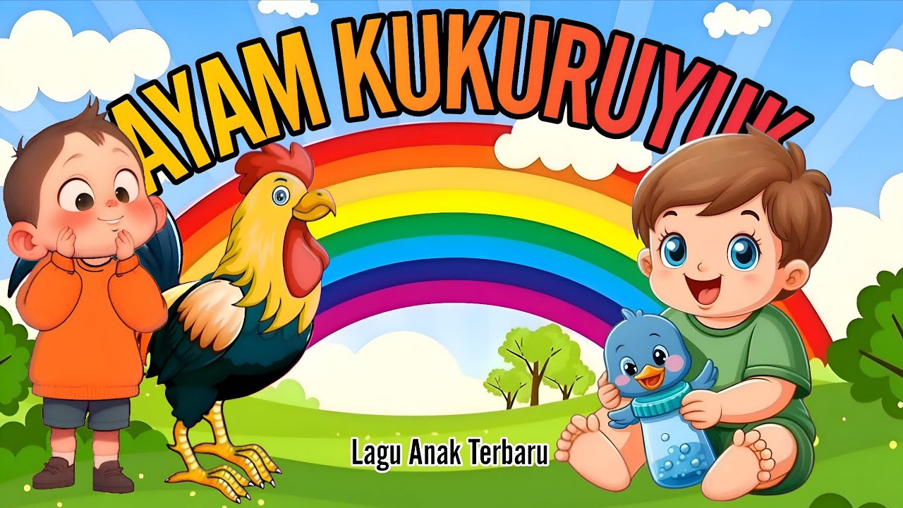 🌈 LAGU AYAM KUKURUYUK 👶 LAGU ANAK TERBARU - LAGU ANAK INDONESIA POPULER | ANIMASI LUCU & CERIA 