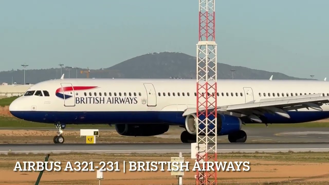 Airbus A321-231 Landing in Faro Airport FAO | British Airways