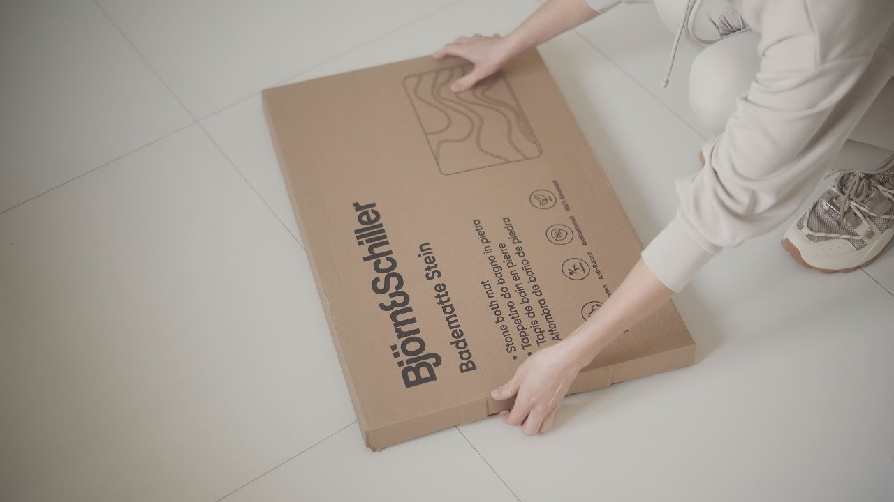 Bj&ouml;rn&Schiller Badematte aus Diatomit und Kieselgur 60x39cm Schnelltrocknend, Rutschfest