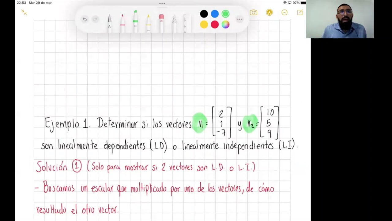 Dependencia e independencia lineal