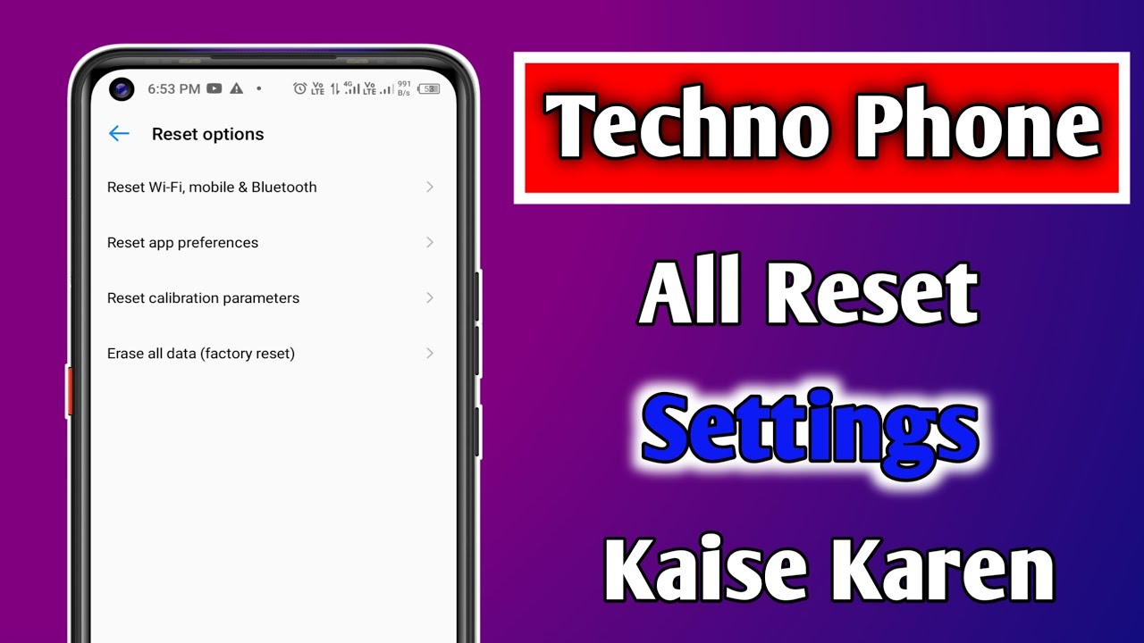 Setting Reset Kaise Kare In Tecno Phone | How To Reset Setting In Mobile | Reset Setting