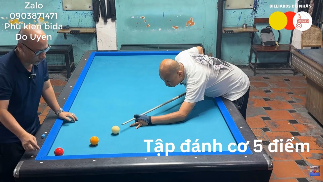 ĐỖ NHÂN - Hướng dẫn cho học viên tập đánh cơ 5 điểm.