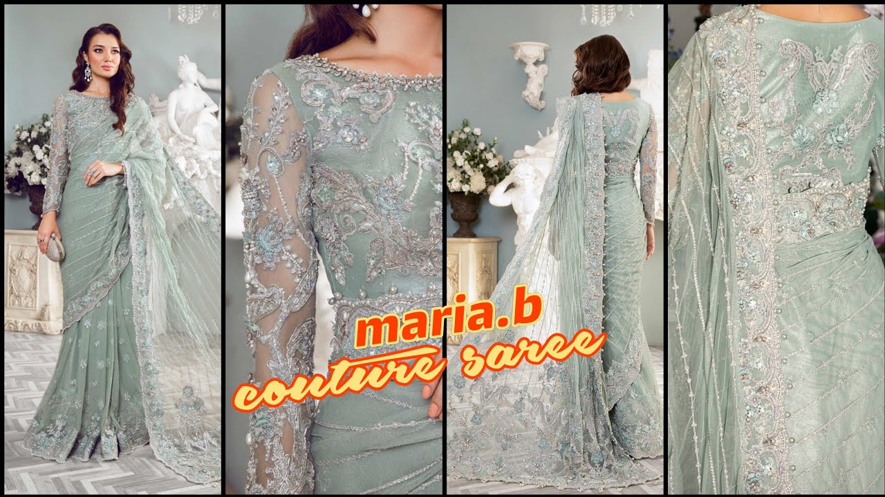 Maria B Couture 807 | Maria B Saree Collection 2025 | Maria B Mbroidered | Pakistani Saree Designs